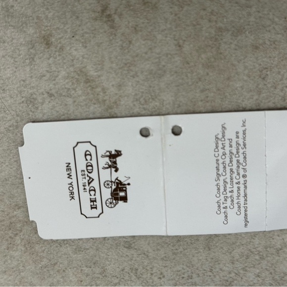 COACH Leather Crossbody Fringe accent bag purse bright blue - Picture 12 of 14